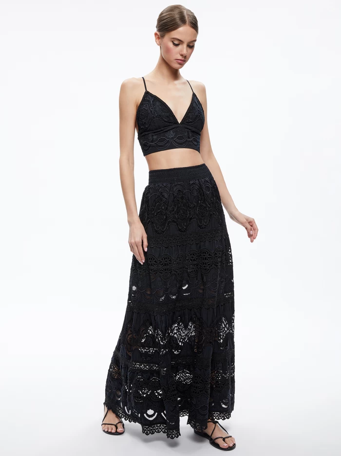 CALI EMBROIDERED TIERED MAXI SKIRT 6 CALI EMBROIDERED TIERED MAXI SKIRT - Image 4