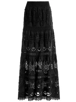 CALI EMBROIDERED TIERED MAXI SKIRT 11 CALI EMBROIDERED TIERED MAXI SKIRT -Alice And Olivia CC306D15301A001 06