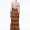 KAROLINA EMBROIDERED HALTER NECK MAXI DRESS -Alice And Olivia CC306E07523B261 02
