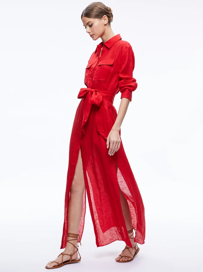 KEARA LINEN MAXI SHIRT DRESS 4 KEARA LINEN MAXI SHIRT DRESS - Image 2