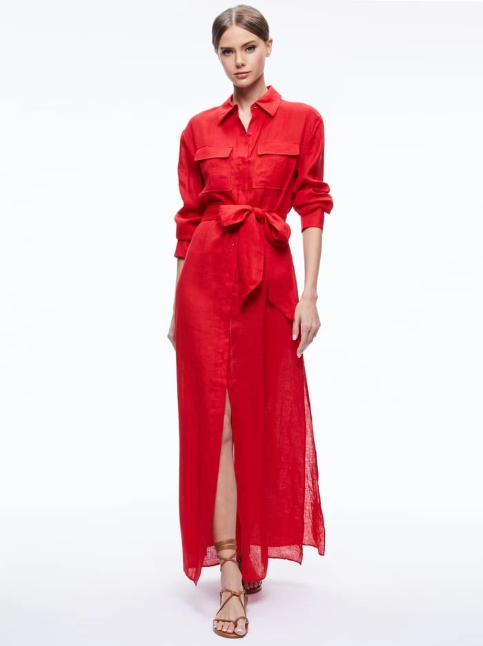 KEARA LINEN MAXI SHIRT DRESS 6 KEARA LINEN MAXI SHIRT DRESS - Image 4