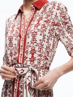 CHASSIDY MAXI SHIRT DRESS 9 CHASSIDY MAXI SHIRT DRESS -Alice And Olivia CC306P06514P123 04