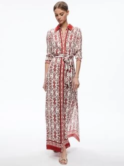 CHASSIDY MAXI SHIRT DRESS 10 CHASSIDY MAXI SHIRT DRESS -Alice And Olivia CC306P06514P123 05