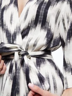 DOMINO KIMONO WITH TIE BELT -Alice And Olivia CC306P11201Z117 04