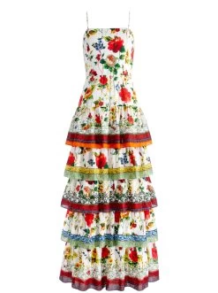 VALENCIA SPAGHETTI STRAP MAXI DRESS -Alice And Olivia CC306P21518W117 06