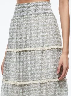 AISHA TIERED MAXI SKIRT -Alice And Olivia CC306P33300T119 04
