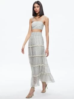AISHA TIERED MAXI SKIRT -Alice And Olivia CC306P33300T119 05