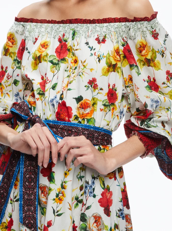 MARY OFF SHOULDER TIE BELT DRESS 5 MARY OFF SHOULDER TIE BELT DRESS - Image 3