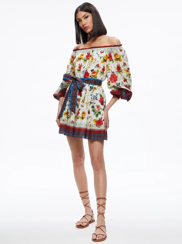 MARY OFF SHOULDER TIE BELT DRESS 6 MARY OFF SHOULDER TIE BELT DRESS - Image 4