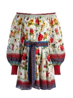 MARY OFF SHOULDER TIE BELT DRESS 11 MARY OFF SHOULDER TIE BELT DRESS -Alice And Olivia CC306P34525W117 06