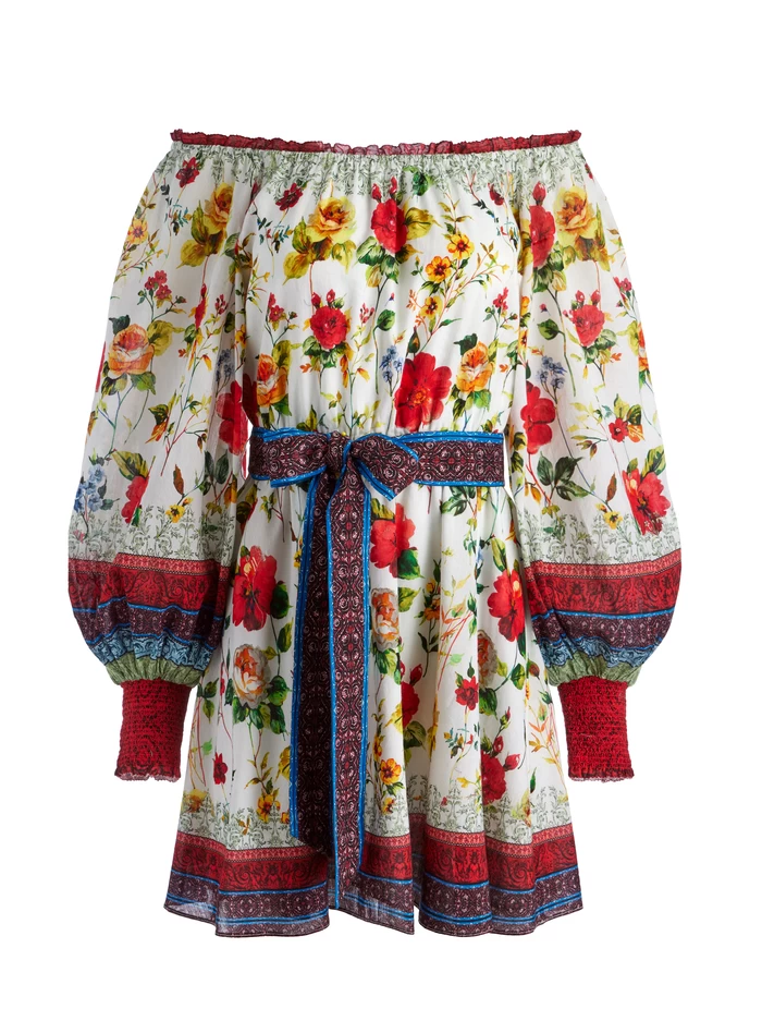 MARY OFF SHOULDER TIE BELT DRESS 7 MARY OFF SHOULDER TIE BELT DRESS - Image 5