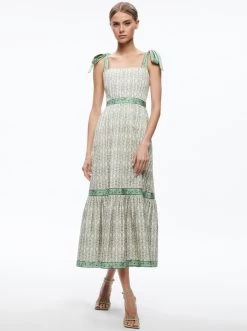 BRESLIN CORSET MIDI DRESS -Alice And Olivia CC306P55510T119 05