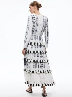 TALIA DRAWSTRING TIERED TASSEL KIMONO