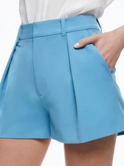 GARY HIGH WAISTED FRONT PLEAT SHORT -Alice And Olivia CC306R01601A490 04