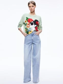 GLEESON STACE FACE PULLOVER -Alice And Olivia CC306S12702G334 05