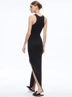PANIA RACERBACK SIDE SLIT MAXI DRESS