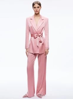 JC WIDE LEG SIDE SLIT PANT -Alice And Olivia CC307205100A661 07