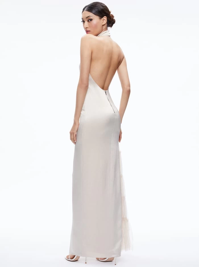 RYN SLIT TULLE PANEL MAXI DRESS 3 RYN SLIT TULLE PANEL MAXI DRESS