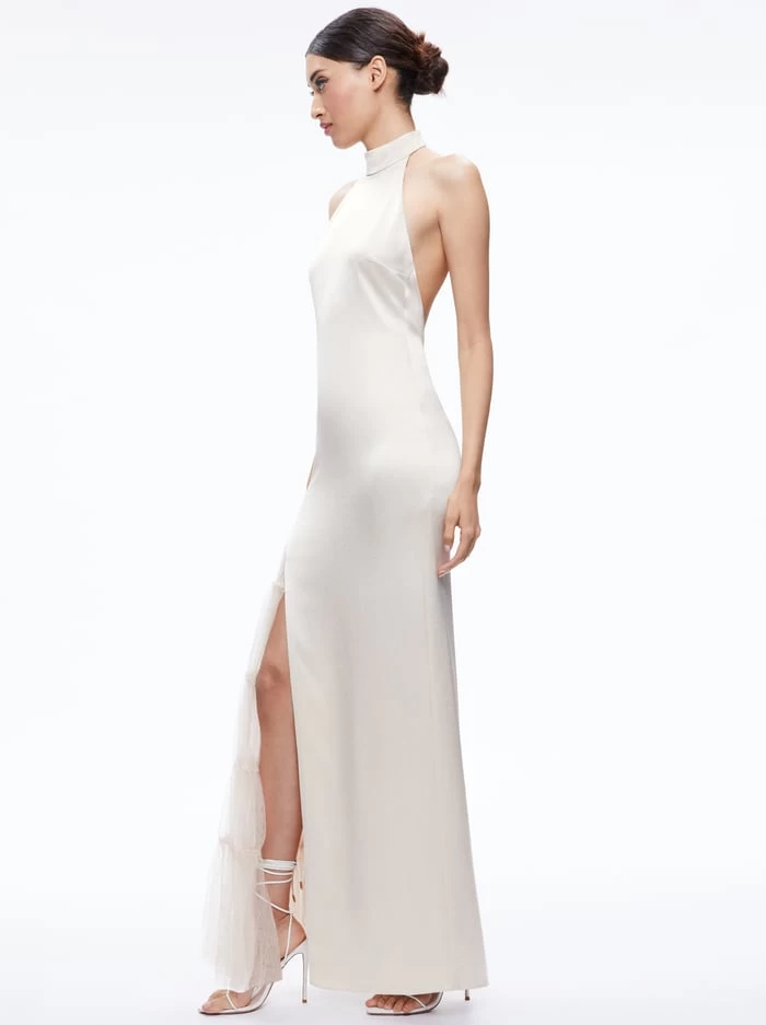 RYN SLIT TULLE PANEL MAXI DRESS 4 RYN SLIT TULLE PANEL MAXI DRESS - Image 2