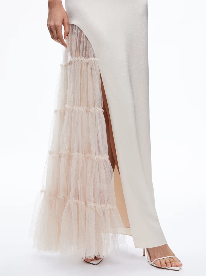 RYN SLIT TULLE PANEL MAXI DRESS 5 RYN SLIT TULLE PANEL MAXI DRESS - Image 3