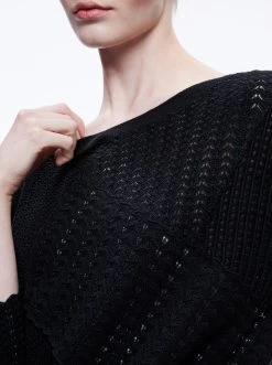 KRAVIT PATCHWORK SWEATER -Alice And Olivia CC307546702A001 04