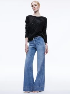 KRAVIT PATCHWORK SWEATER -Alice And Olivia CC307546702A001 05