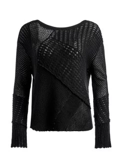 KRAVIT PATCHWORK SWEATER -Alice And Olivia CC307546702A001 06