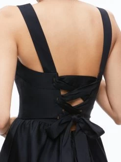 SAIGE TIE BACK MINI DRESS -Alice And Olivia CC307604500A001 04