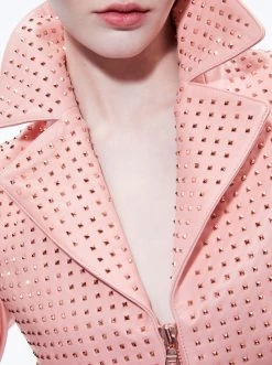 YARDLEY LEATHER STUDDED JACKET -Alice And Olivia CC307H02205E691 04