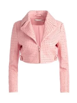 YARDLEY LEATHER STUDDED JACKET -Alice And Olivia CC307H02205E691 06