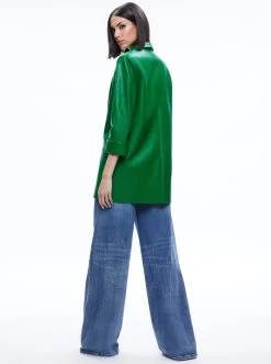 KYLIE VEGAN LEATHER CROC JACKET