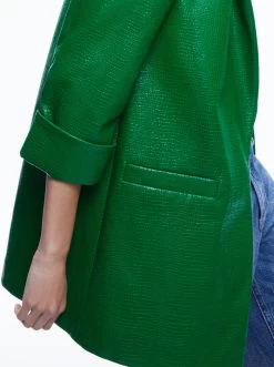 KYLIE VEGAN LEATHER CROC JACKET -Alice And Olivia CC307I08210S301 04