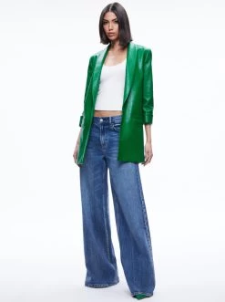 KYLIE VEGAN LEATHER CROC JACKET -Alice And Olivia CC307I08210S301 05