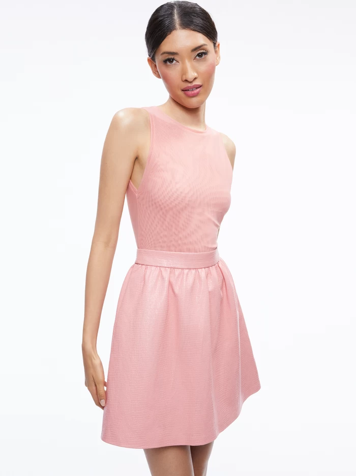 CHARA VEGAN LEATHER CROC MINI DRESS 4 CHARA VEGAN LEATHER CROC MINI DRESS - Image 2