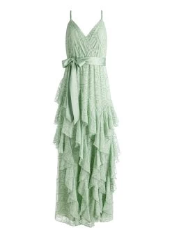 EMELIA V-NECK EYELET RUFFLE MAXI DRESS -Alice And Olivia CC307K13517D334 06