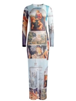 DELORA MAXI DRESS -Alice And Olivia CC307P08512Z114 06