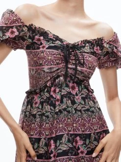 ANDREA PUFF SLEEVE MAXI DRESS -Alice And Olivia CC307P35507G691 04