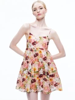 COLLEEN BABYDOLL MINI DRESS -Alice And Olivia CC307P79504P683 03