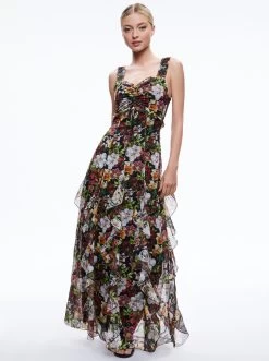 RUE GODET MAXI DRESS -Alice And Olivia CC307P88511D076 05