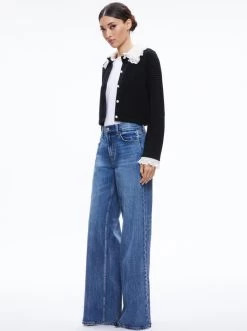 NOELLA EMBELLISHED COLLARED CARDIGAN -Alice And Olivia CC307S03700A001 05