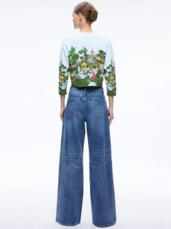 BRIGID EMBROIDERED CROPPED CARGIAN