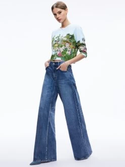 BRIGID EMBROIDERED CROPPED CARGIAN -Alice And Olivia CC307S11701N330 05