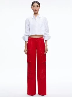 JOETTE LOW RISE CARGO PANT -Alice And Olivia CC308A37113O624 05