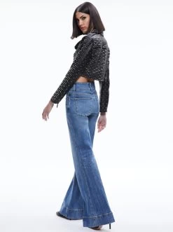 KRISHNA CROPPED MOTO LEATHER JACKET