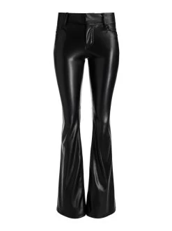 STACEY VEGAN LEATHER BELL BOTTOM -Alice And Olivia CC308J16107A001 06