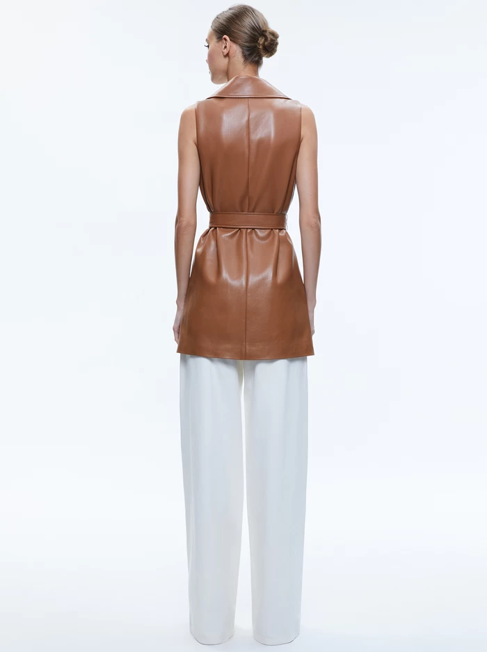 ROZLYNN VEGAN LEATHER BELTED VEST 3 ROZLYNN VEGAN LEATHER BELTED VEST