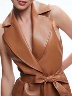 ROZLYNN VEGAN LEATHER BELTED VEST 8 ROZLYNN VEGAN LEATHER BELTED VEST -Alice And Olivia CC308J16208Z940 04