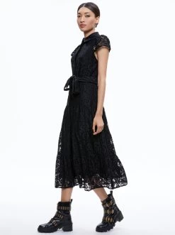 MIRANDA LACE MIDI DRESS -Alice And Olivia CC308L15517A001 05