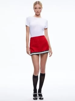 RUBI TWEED MINI SKIRT -Alice And Olivia CC308O10303H625 05