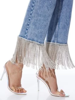 AMAZING CRYSTAL EMBELLISHED HEM JEAN -Alice And Olivia CD379301EMBG437 04